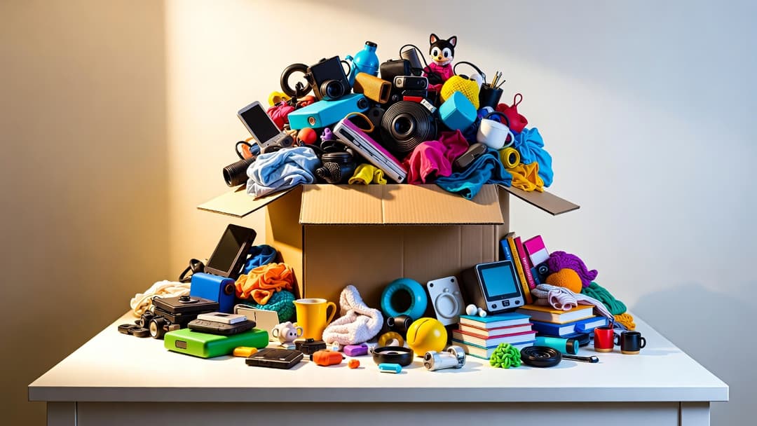 Carton mystère rempli de surprises